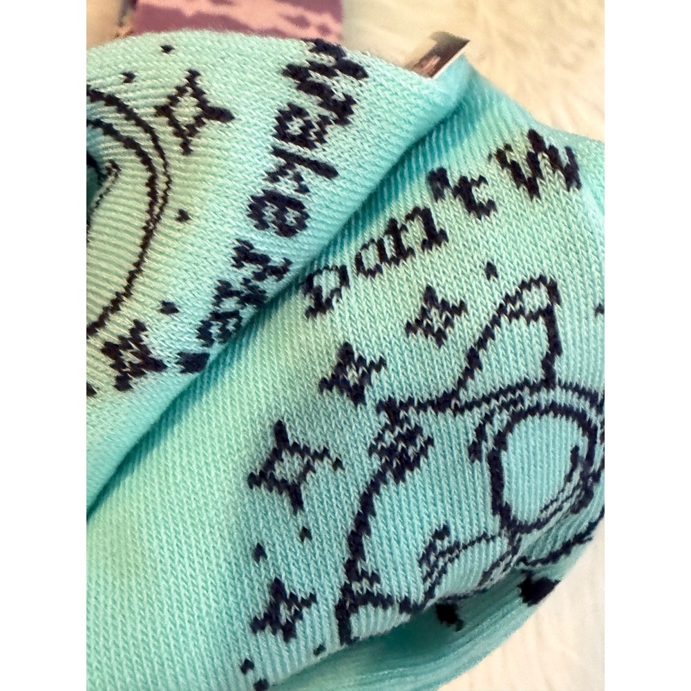 Disney Lilo & Stitch Crew Socks Bundle Purple Striped & Mint I Bite 2 Pairs NEW - Picture 9 of 12
